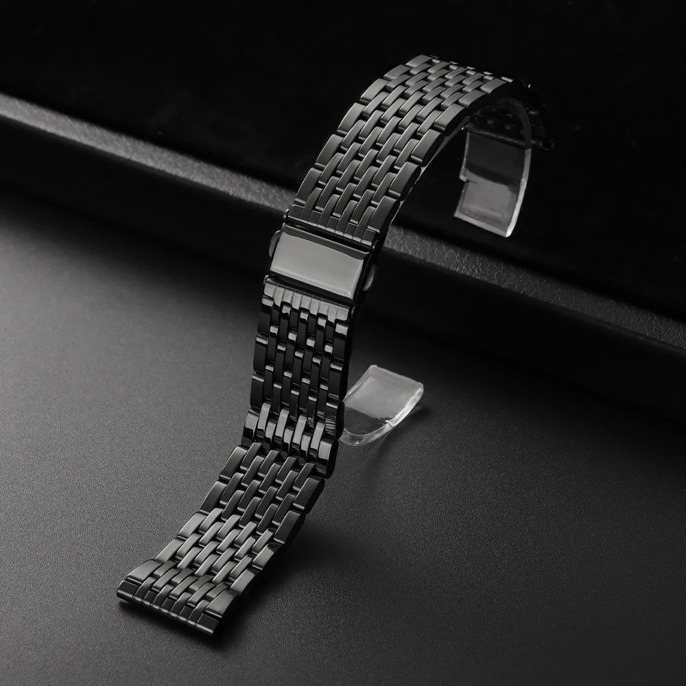 Stainless Steel Watchband Premium Bracelet Straps 18mm 20mm 22mm Universal Metal Watch Band Folding Buckle for Seiko for Rolex