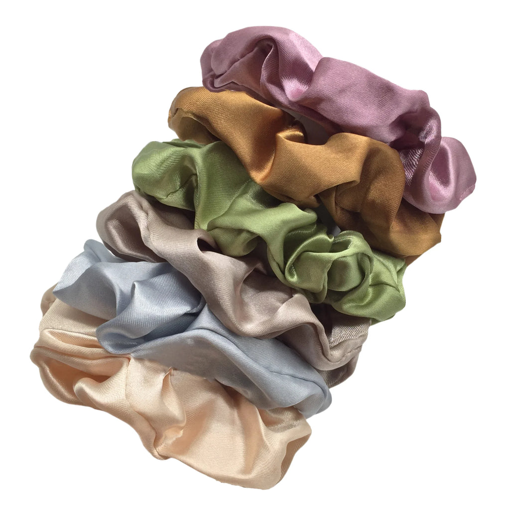 Satin Scrunchies Set for Women & Girls – 25/10/6 Pcs Elastic Hair Bands | Soft Silk Ponytail Holders & Fashion Hair Accessories