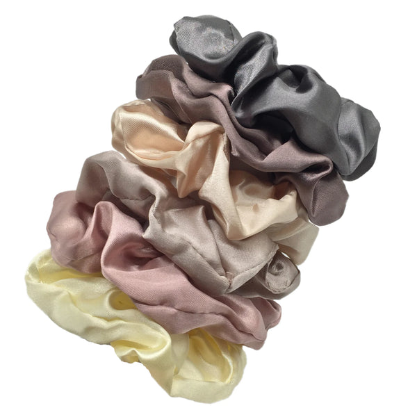 Satin Scrunchies Set for Women & Girls – 25/10/6 Pcs Elastic Hair Bands | Soft Silk Ponytail Holders & Fashion Hair Accessories