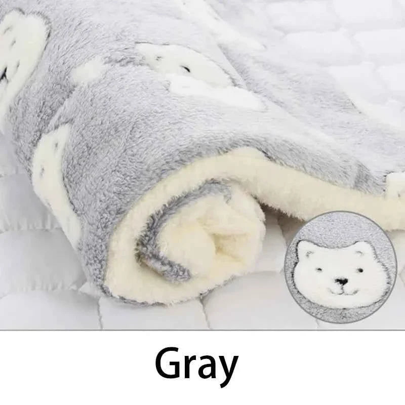 Flannel Pet Sleeping Mat & Dog Bed – Soft, Washable, and Durable