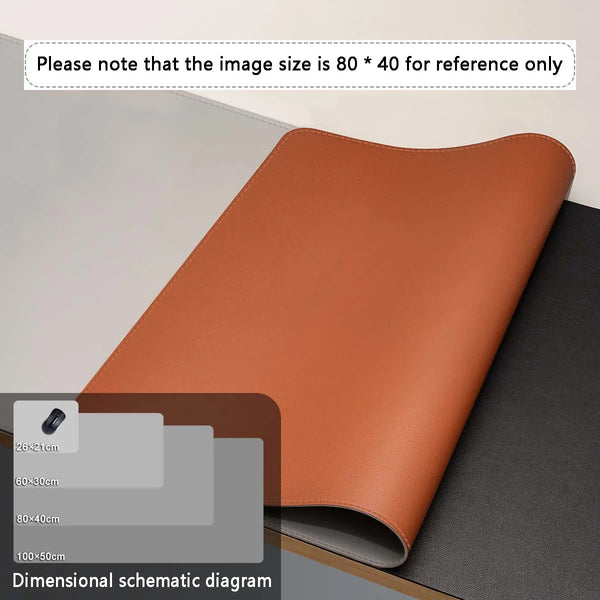 Large Mouse Pad – PU Leather Waterproof Desk Protector Mat for Office, Gaming, Keyboard & PC Accessories