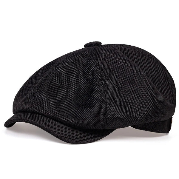 Retro Men’s Newsboy Cap – Classic Herringbone Octagonal Hat, British Style Flat Cap for Autumn & Winter, Vintage Painter Beret