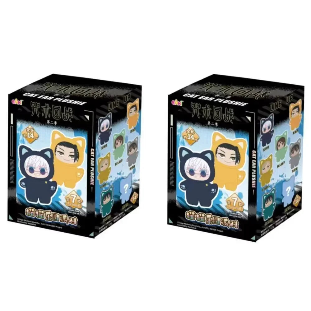 Jujutsu Kaisen 2 Cat Ear Plushie Series Blind Box Mystery Box Anime Figure Room Decoration Collection Kids Custom Gift