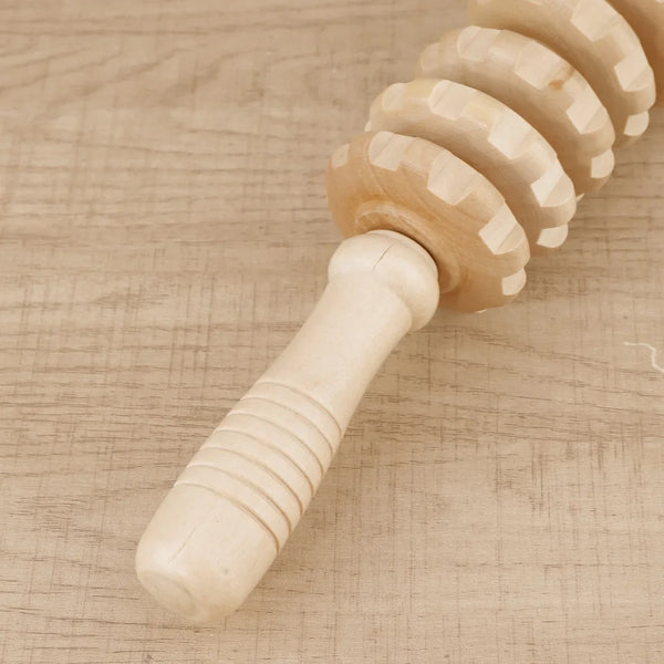 Wooden Therapy Massager Roller Trigger Point Massager Stick for Fascia Cellulite Muscle & Abdomen Body, Muscle Belly Relief Too