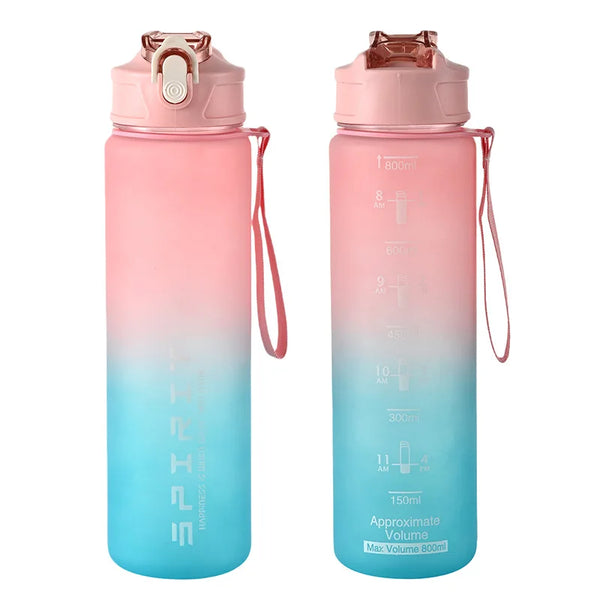 1PCS 800ML Large Capacity Sports Water Bottle – Leak-Proof, Portable Plastic Cup for Gym, Outdoor, Travel & Fitness