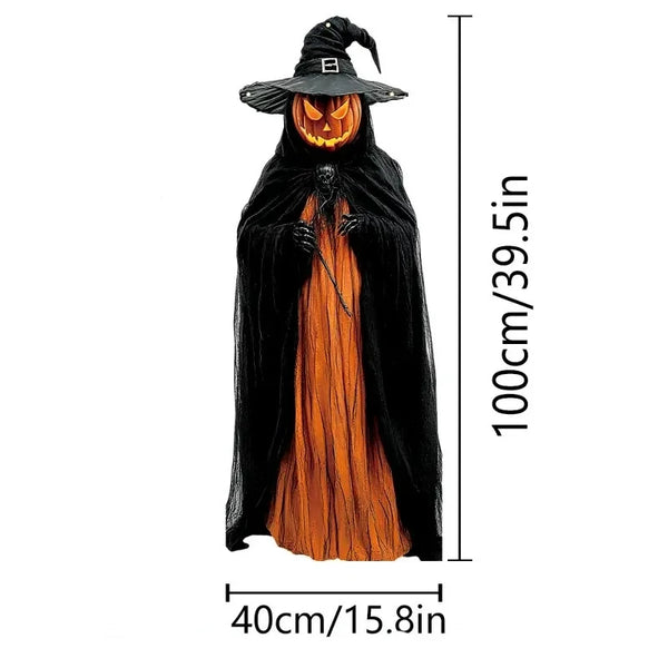 2D Halloween Horror Evil Pumpkin Man hanging Background Cloth Halloween Terror Atmosphere Indoor and Outdoor Decoration Supplies