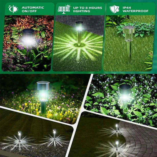 10-Pack Solar Outdoor Lights Garden Lanterns