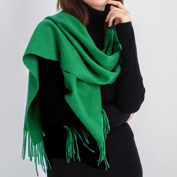 Solidlove 100% Wool Winter Scarf for Women – Luxury Cashmere-Feel Shawl, Poncho & Wrap | Warm Fashion Scarf for Ladies