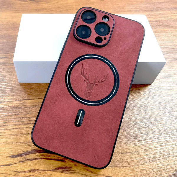 Luxury PU Leather Case For iPhone 16 & 17 (Deer)