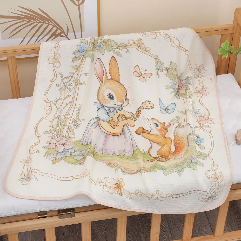Newborn baby bath towel pure cotton gauze bath towel Class A soft children's blanket absorbent newborn baby blanket