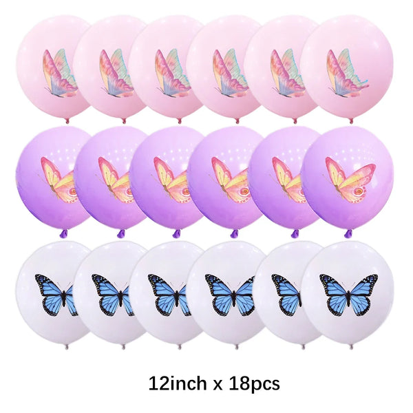 Butterfly Fairy Birthday Party Tableware Set – Pink Disposable Plates, Cups, Napkins & Tablecloth | Girls Party Decorations & Supplies