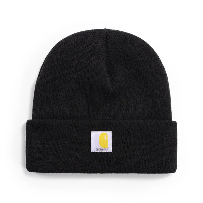 Big Eye Embroidery Elasticity Beanies Women's Cartoon Knitted Skull Caps Winter Warm Hip Hop Hats Men Crimping Melon Leather Hat