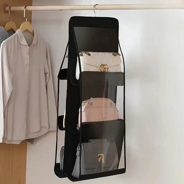 1/2PCS Hanging Storage Bags – 3/4-Layer Transparent Dust-Proof Organizer for Clothes, Bags & Accessories