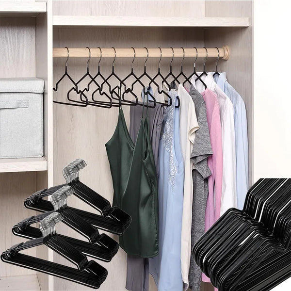 10PCS Metal Traceless Non-Slip Clothes Hangers – Strong Space Saver Rack