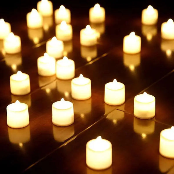LED Candle Battery Powered Flameless Tea Candle Fake Candle Lamp Wedding Birthday Party Home Decoration Lamp Candlestick Candles