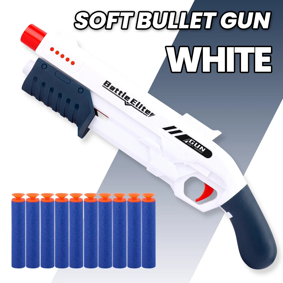 New Outdoor Kids Soft Bullet Blaster Manual Foam Dart Launcher Battle Toy Gun with Safe Ammo Multi-Color Options for Children's
