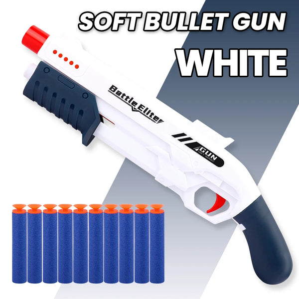 New Outdoor Kids Soft Bullet Blaster Manual Foam Dart Launcher Battle Toy Gun with Safe Ammo Multi-Color Options for Children's