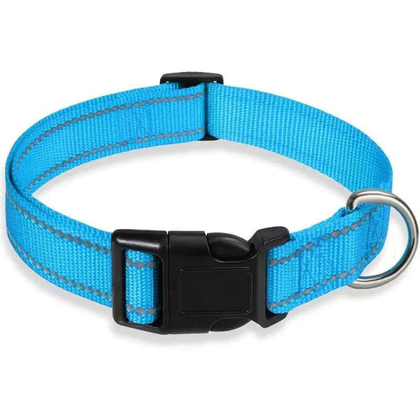 Reflective Adjustable Nylon Dog Collar Strap – Safety Traction Rope