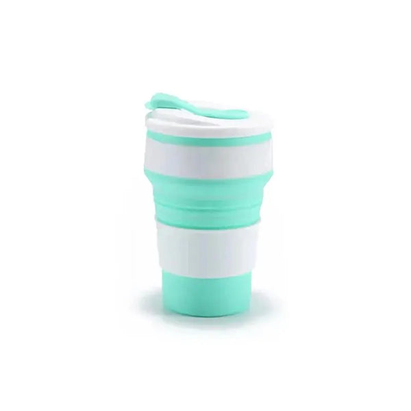 12 Oz Reusable Silicone Collapsible Cups with Lid for Camping 350ml 500ml Portable Folding Coffee Cups for Travel