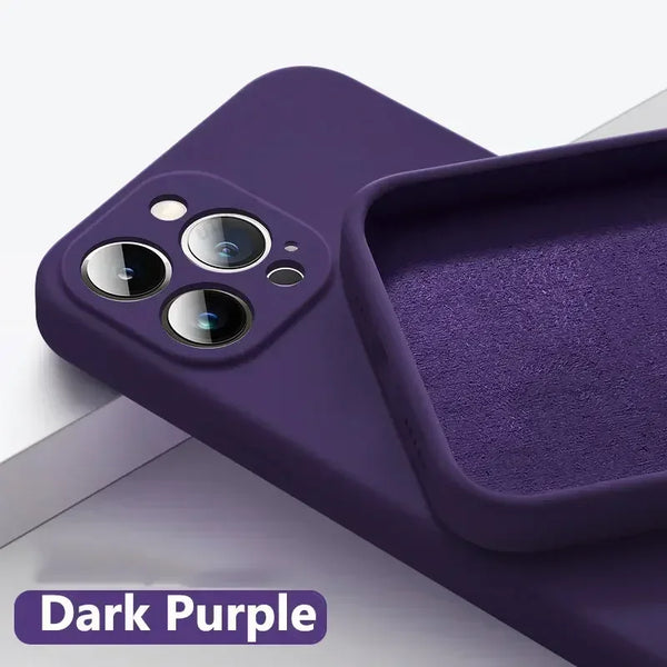 Solid Silicone Phone Case For IPhone 16 & 17