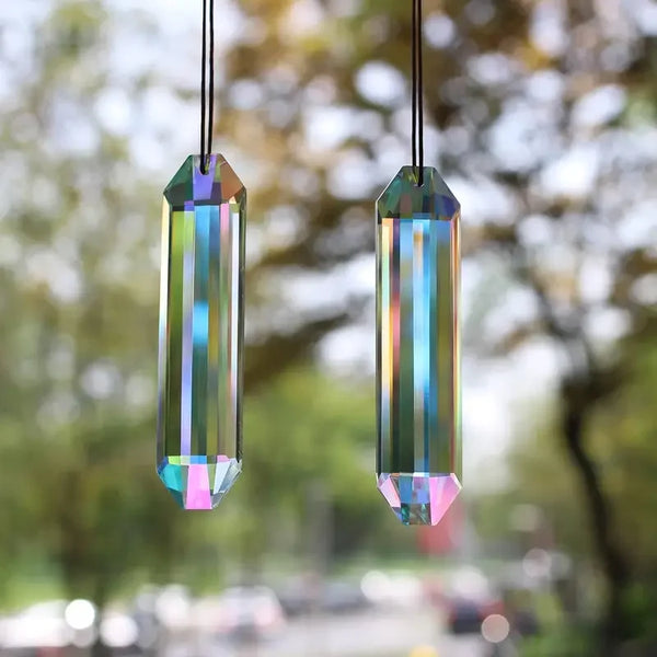 2 pcs sun catcher window prism pendant, Crystal rainbow manufacturing garden hanging ornament, home, garden art decoration