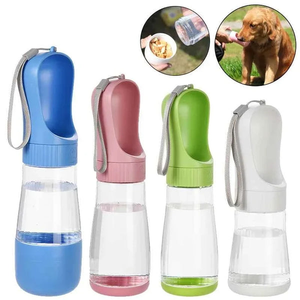 2-in-1 Travel Dog Food and Water Bottle Dispenser