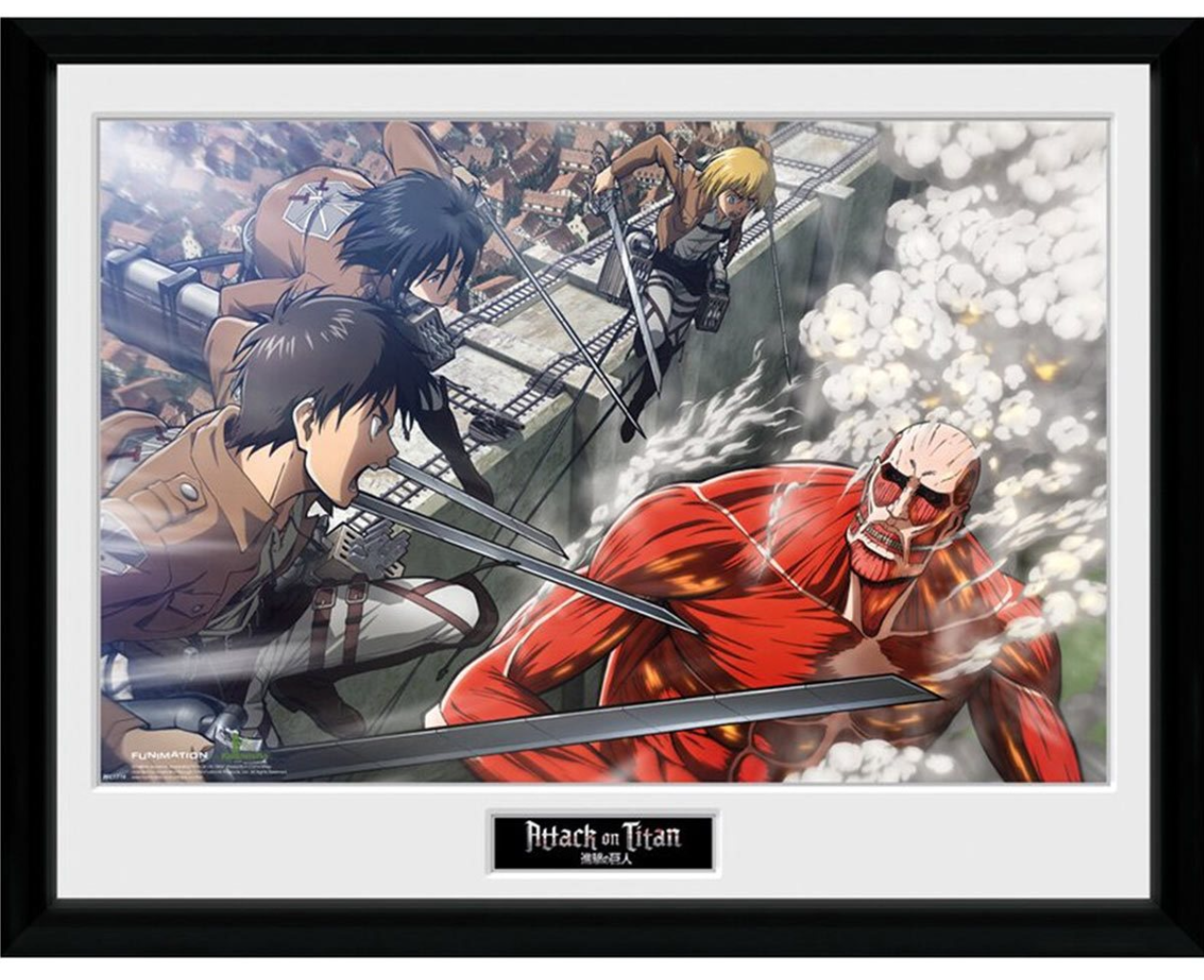 Attack on Titan Fight Scene Framed Poster