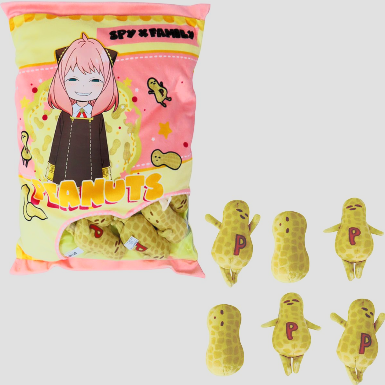 Spy x Family Anya and Peanuts Cookies 16-Inch Plush Pillow Main image