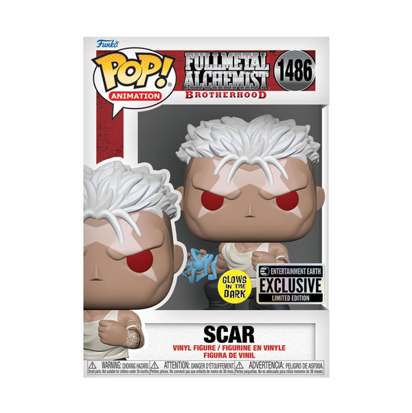 Fullmetal Alchemist: Brotherhood Scar Glow-in-the-Dark Funko Pop! Vinyl Figure #1486 - Entertainment Earth Exclusive - Collectors World Toys