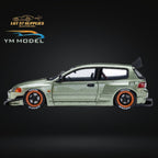 (Pre-Order) YM Model Honda Civic Pandem EG4 K20 Modified Bronze Green 1:64 Limited to 399 PCS