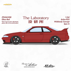 (Pre-Order) The Laboratory x ZONZO Nissan R33 Widebody Concept Spec-A - Bright Red 1/64 - Collectors World Toys