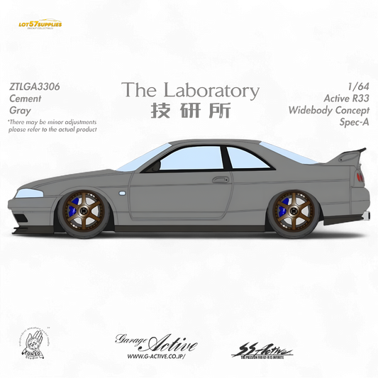 (Pre-Order) The Laboratory x ZONZO Nissan R33 Widebody Concept Spec-A - Cement Gray 1/64