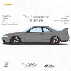 (Pre-Order) The Laboratory x ZONZO Nissan R33 Widebody Concept Spec-A - Cement Gray 1/64 - Collectors World Toys