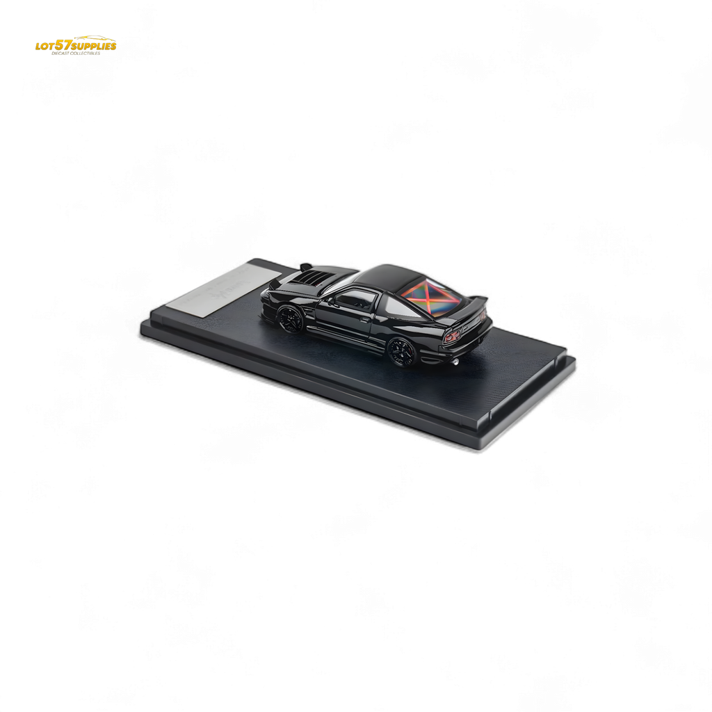 MicroTurbo Custom 180SX Type X Metallic Black MIYABI 1:64 - Collectors World Toys