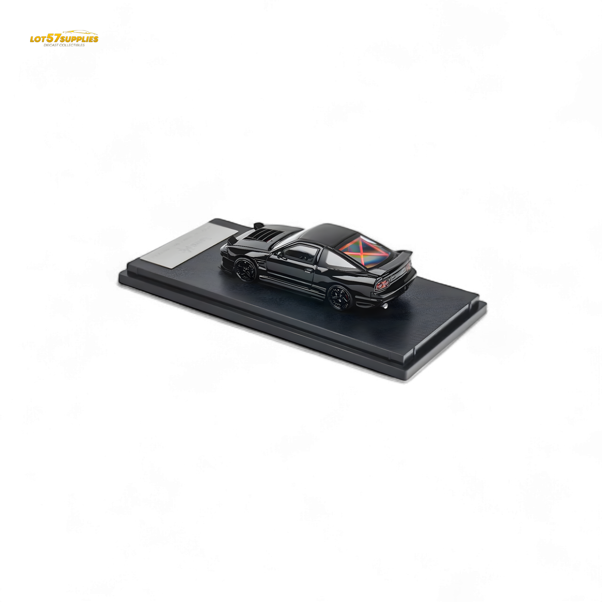 MicroTurbo Custom 180SX Type X Metallic Black MIYABI 1:64 - Collectors World Toys