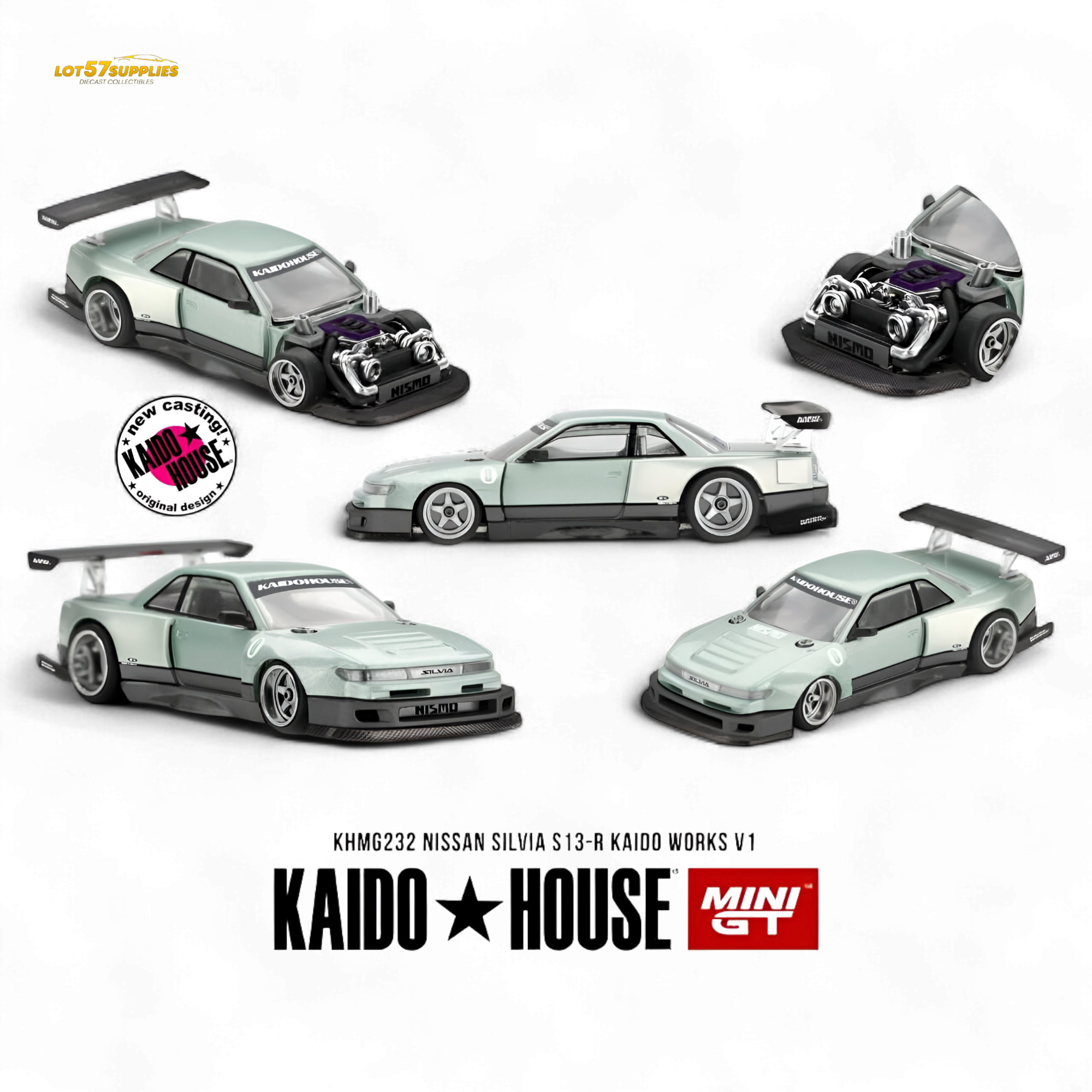 (Pre-Order) Kaido House Nissan Silvia S13-R - 1:64 Main image