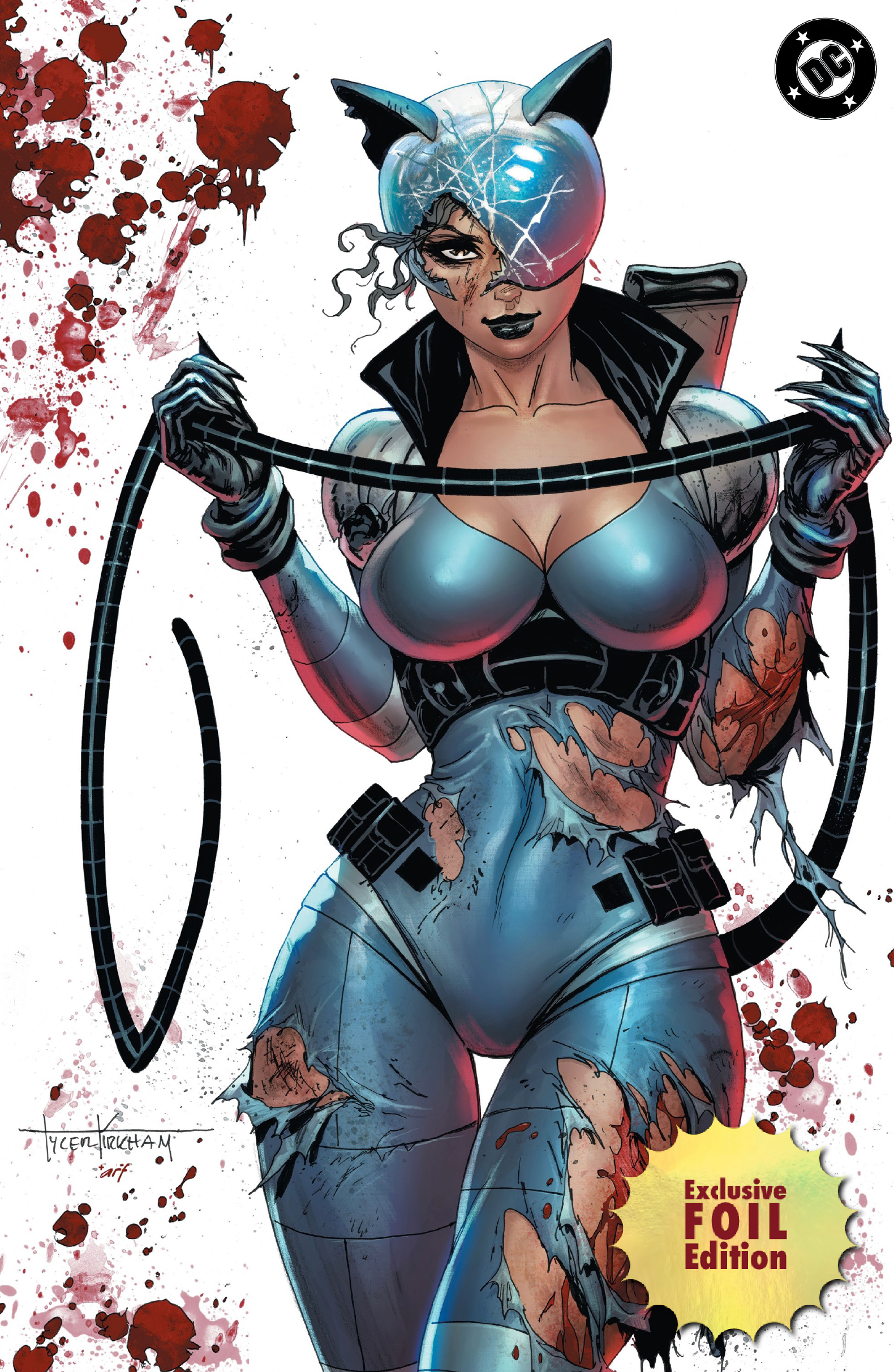 [FOIL] ABSOLUTE BATMAN #13 TYLER KIRKHAM EXCLUSIVE BATLLE DAMAGED NYCC EXCLUSIVE CATWOMAN VIRGIN VAR (10/08/2025) Main image