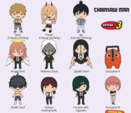 Chainsaw Man 3D Foam Bag Clip, Series 3 Blind Bag Main image