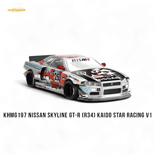 (Pre-Order) Mini GT Nissan Skyline GT-R (R34) Kaido Star Racing V1 - 1/64