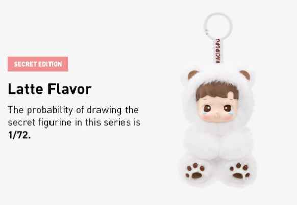 [In Stock] POPMART HACIPUPU Gummy Bear Series-Vinyl Plush Pendant Blind Box (SEALED) (SECRET) Latte Flavor