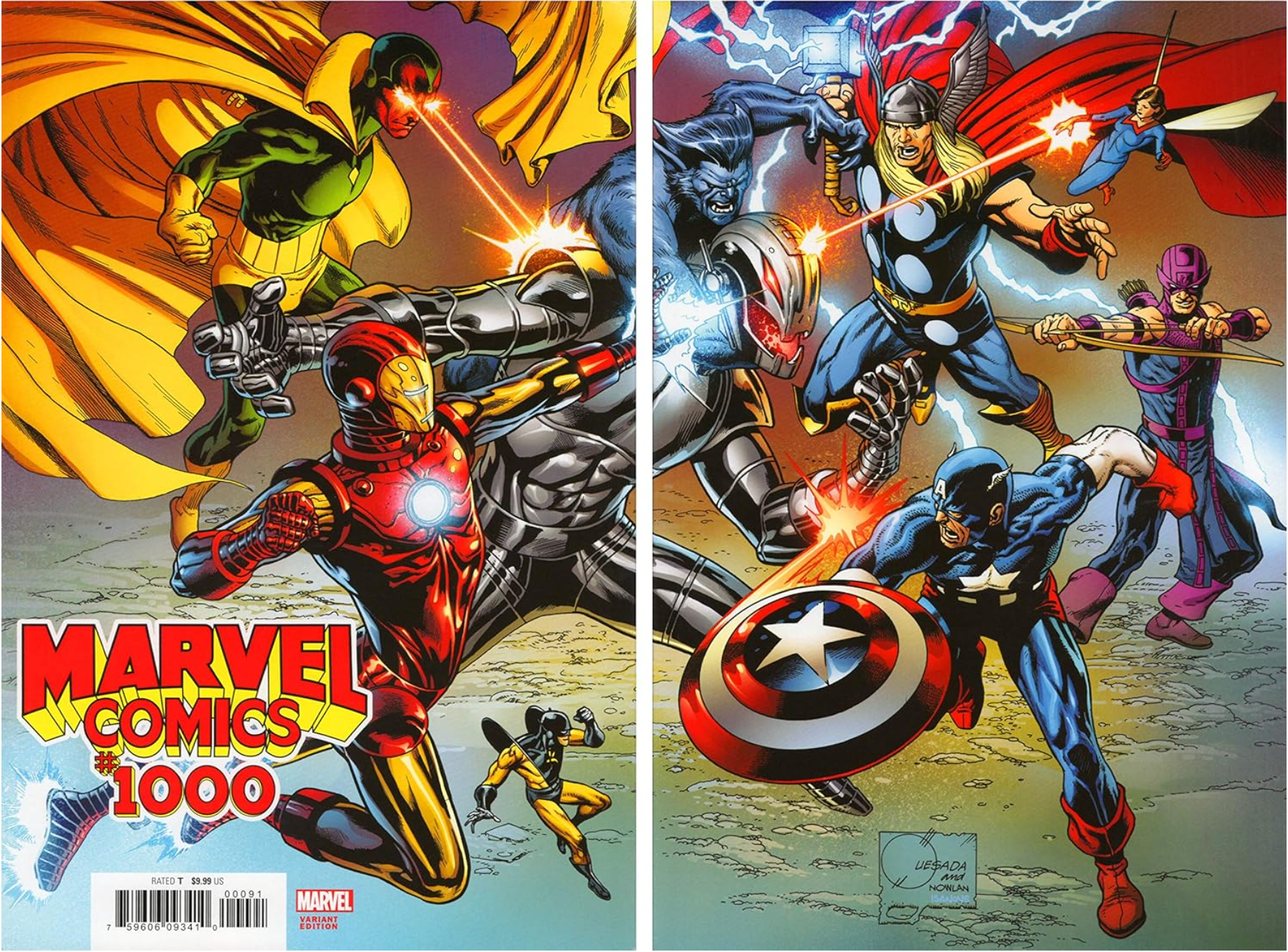 MARVEL COMICS #1000 QUESADA WRAPAROUND VAR (08/28/2019) Main image