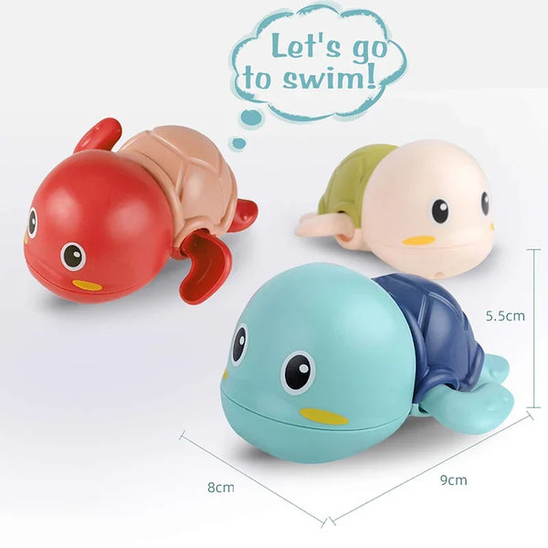 Baby Bath Toys – Cute Swimming Turtle & Whale Water Toys, Classic Wind-Up Clockwork Pool & Beach Fun for Kids