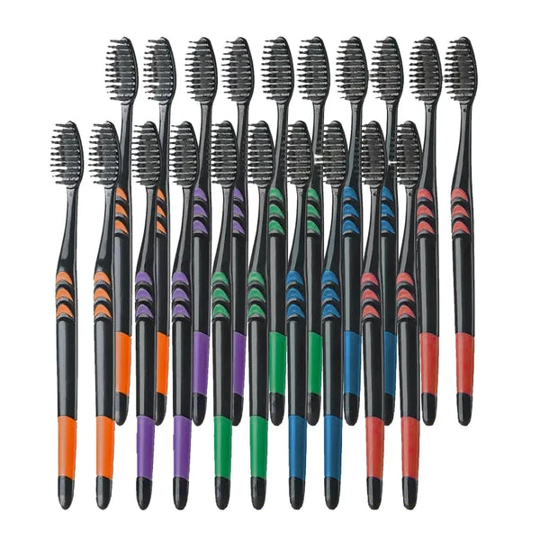 10/20 Pcs Family pack toothbrush, Bamboo Charcoal Soft fur Toothbrush, Travel Carry，Color random