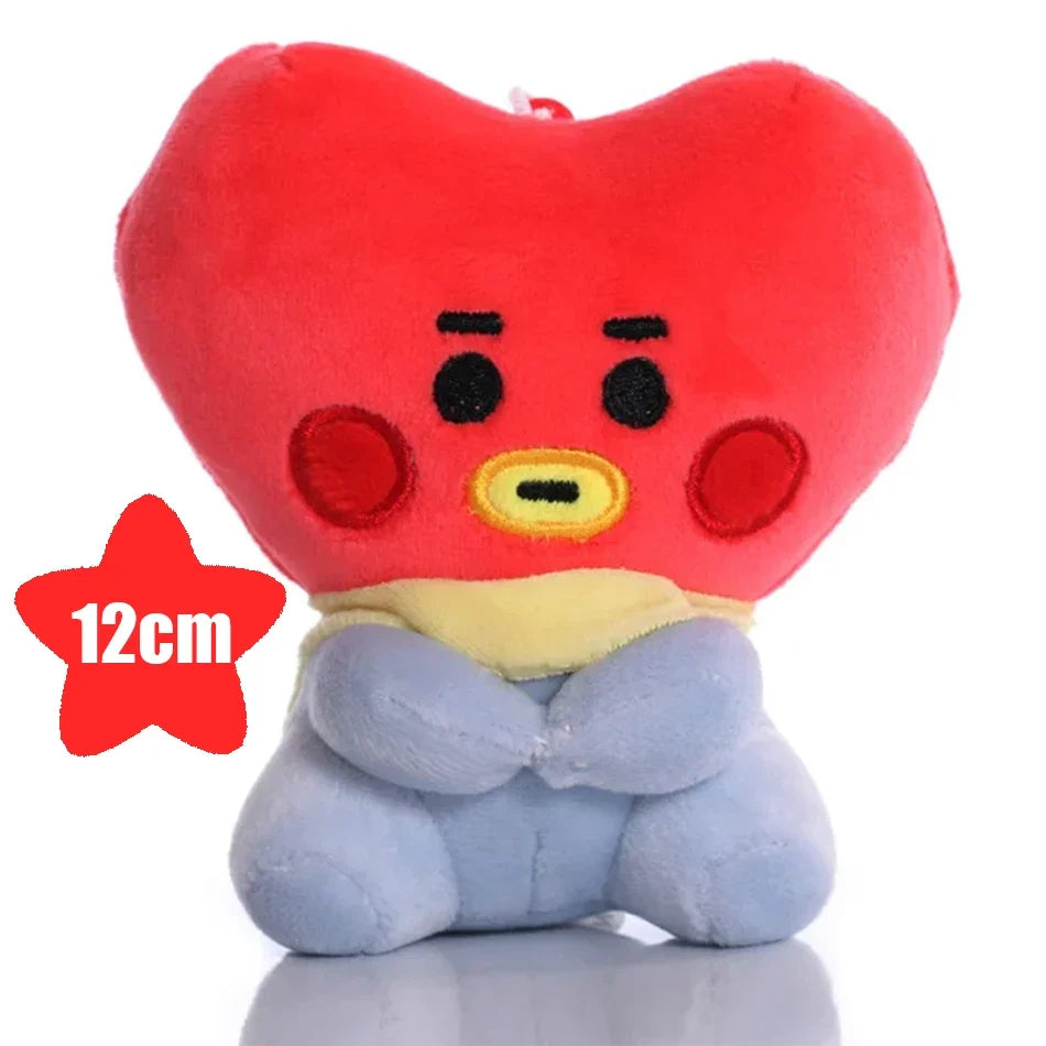 B-T-21 Plush Toy Set – Cute Cartoon Animal Keychain & Backpack Pendant, Soft Stress Relief Toy & Friend Gift