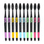10-Pack Ultra-Soft Bamboo Charcoal Toothbrushes – Deep Cleaning Black Bristle Oral Care Set | Eco-Friendly, Gentle Gum Protection & Whitening Brush
