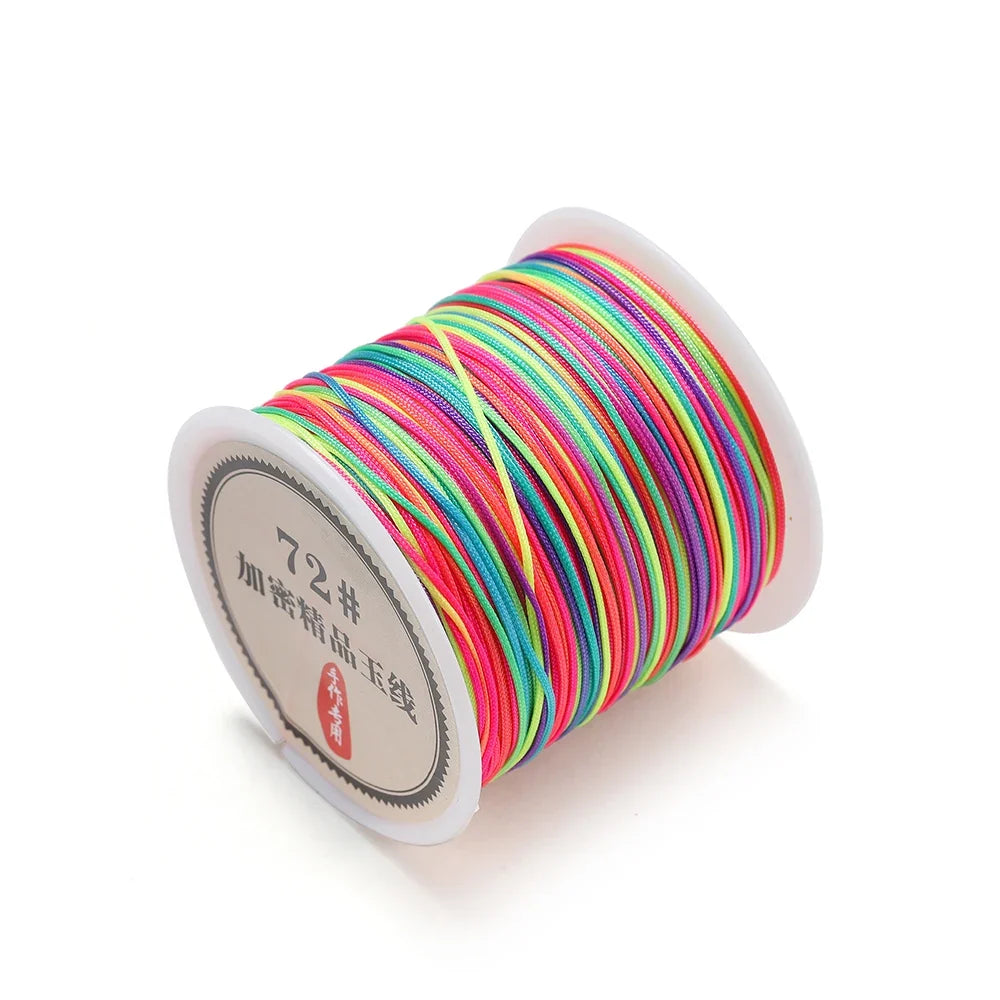 10/50M 0.8mm Nylon Thread Cord – DIY Chinese Knot, Bracelet, Tassel & Shamballa Braided String for Jewelry Making