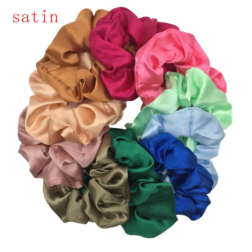 Satin Scrunchies Set for Women & Girls – 25/10/6 Pcs Elastic Hair Bands | Soft Silk Ponytail Holders & Fashion Hair Accessories