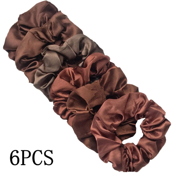 Satin Scrunchies Set for Women & Girls – 25/10/6 Pcs Elastic Hair Bands | Soft Silk Ponytail Holders & Fashion Hair Accessories