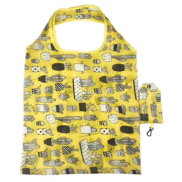 Reusable Foldable Shopping Bag – Eco-Friendly Nylon Grocery Tote | Lightweight, Durable & Washable Travel Bag