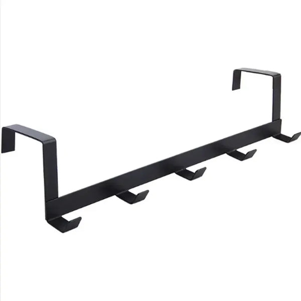 5-Hook Over-the-Door Organizer Rack – Home & Bathroom Hanger for Clothes, Coats, Hats, Towels, Kitchen Accessories